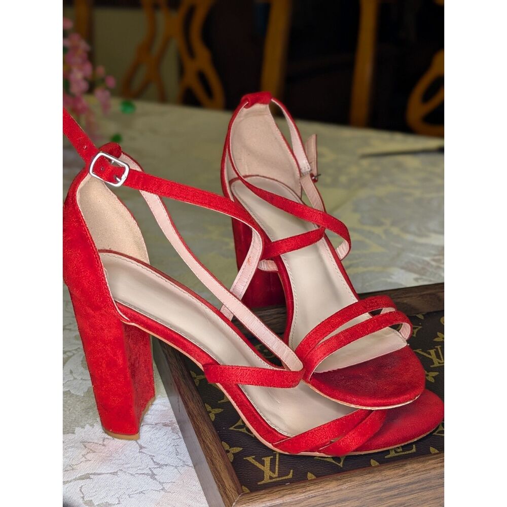 Beauitful Red Strap Heel